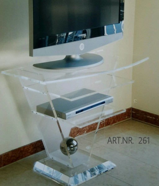 Acryl-TV Konsole mit Kugel